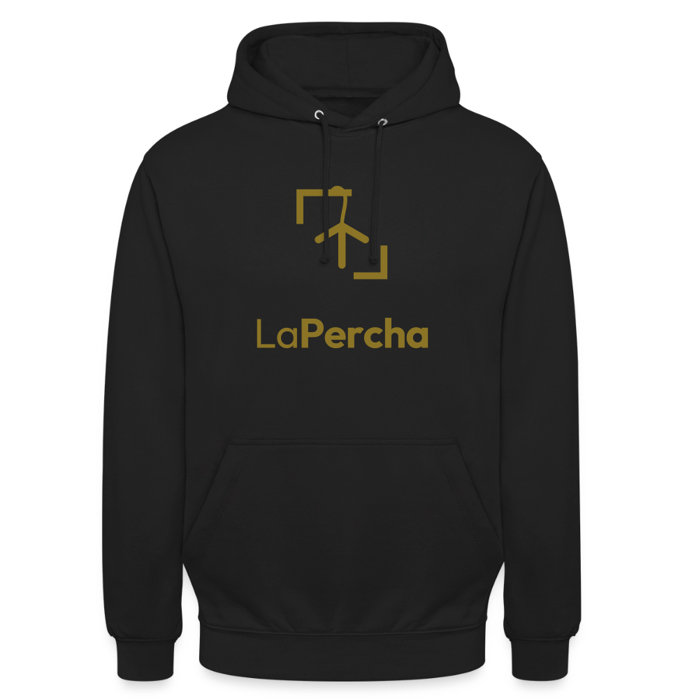 Sudadera LaPercha Oro – Vinilo dorado metalizado (Negra) - black