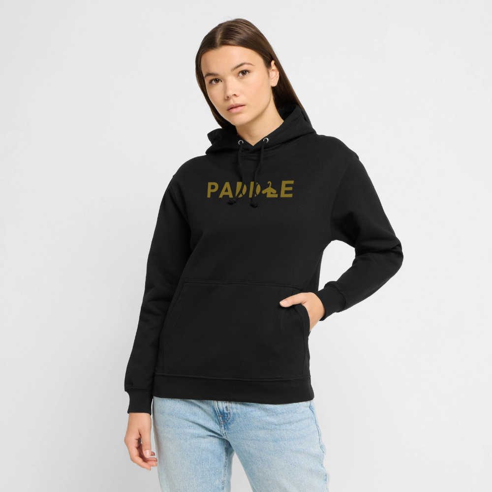 Sudadera Club Pádel by LaPercha – Vinilo dorado metalizado (Negra) - black