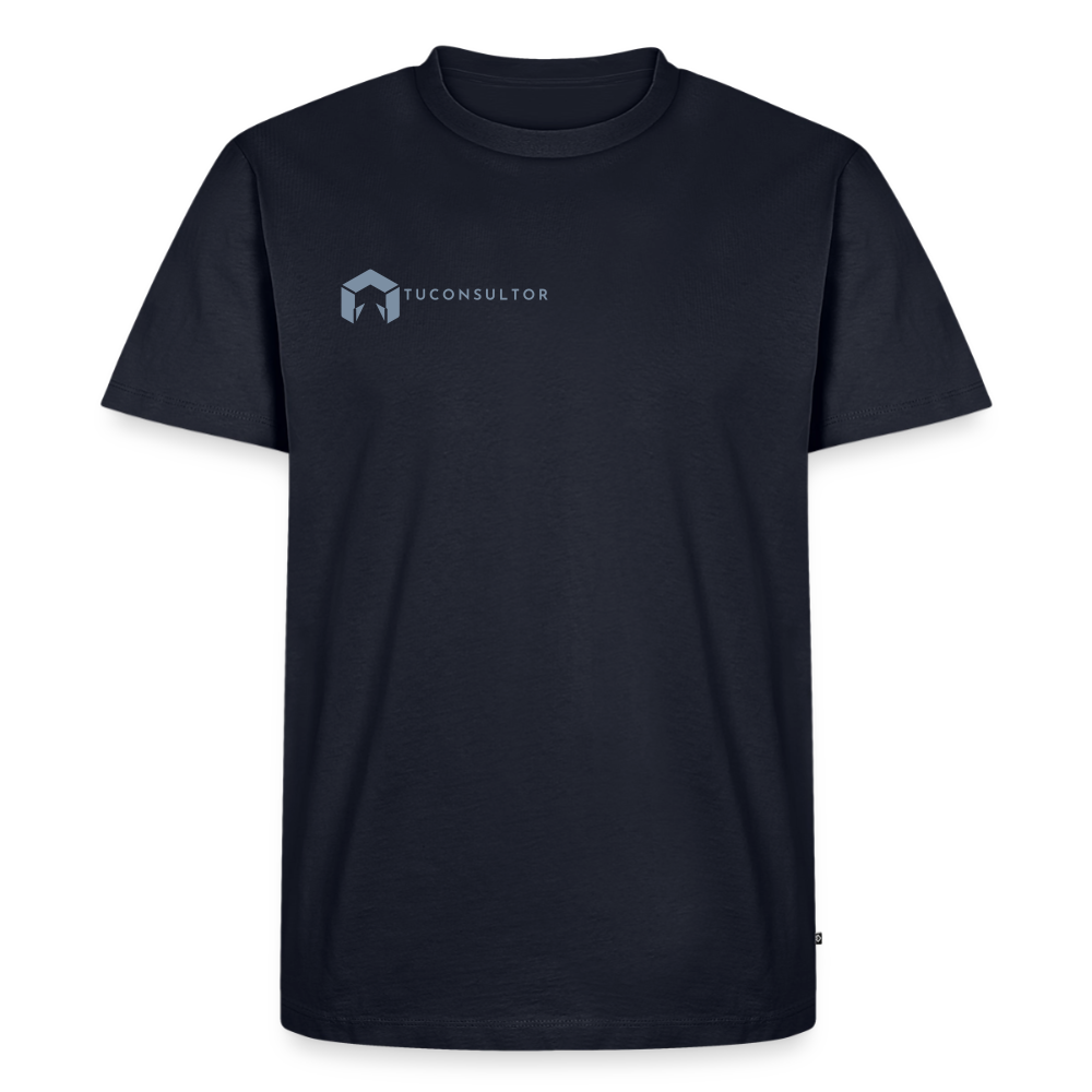 Camiseta TuConsultor 20 Años · Logo Horizontal Plata Pecho Derecho – UNA LÍNEA DE LaPercha - navy
