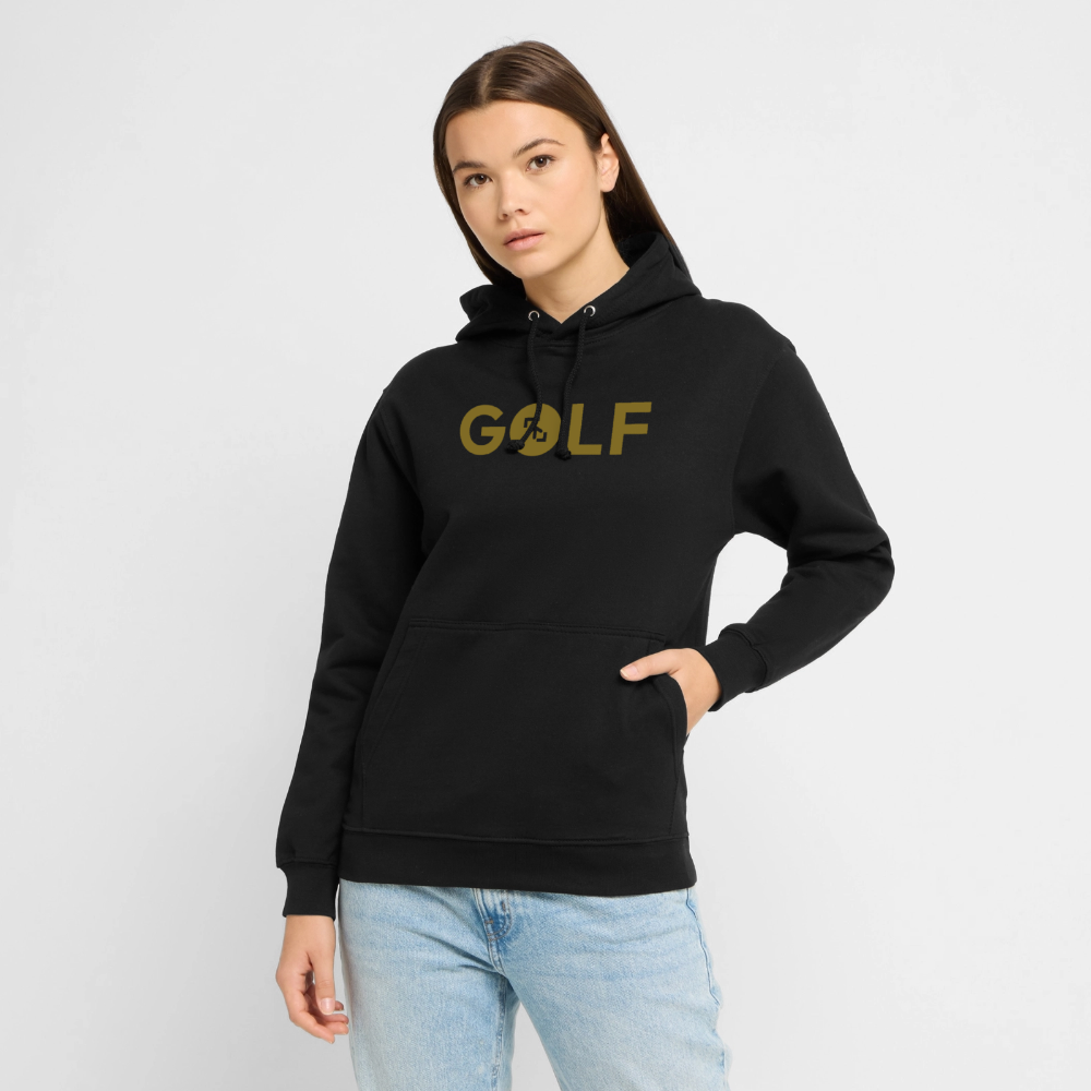 Sudadera Club Golf by LaPercha – Vinilo dorado metalizado (Negra) - black