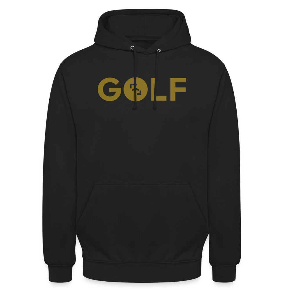 Sudadera Club Golf by LaPercha – Vinilo dorado metalizado (Negra) - black
