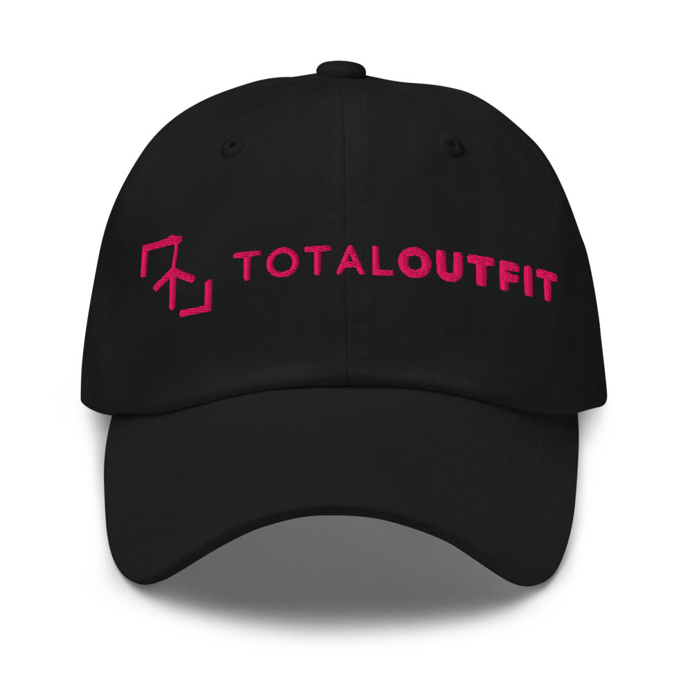 Gorra Golf Club · diseño B · negra con bordado rosa