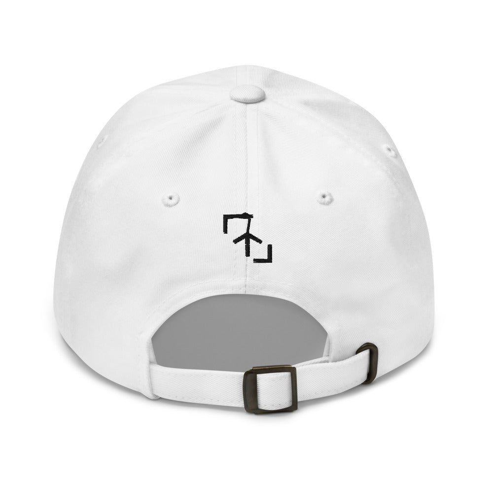 Gorra Golf Club · diseño A · blanca con bordado negro · detrás