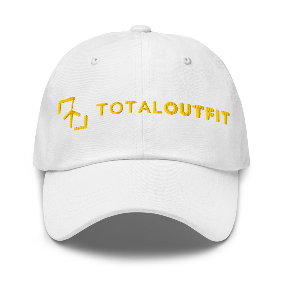 Gorra Golf Club · diseño B · blanca con bordado amarillo