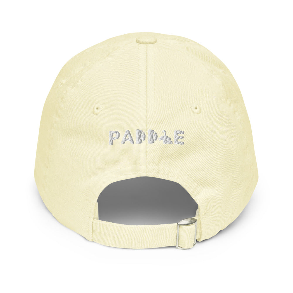 Gorra Pádel Club · diseño B · amarilla con bordado blanco