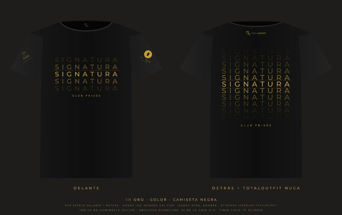 SIGNATURA III · Oro – Camiseta Eco Espejo