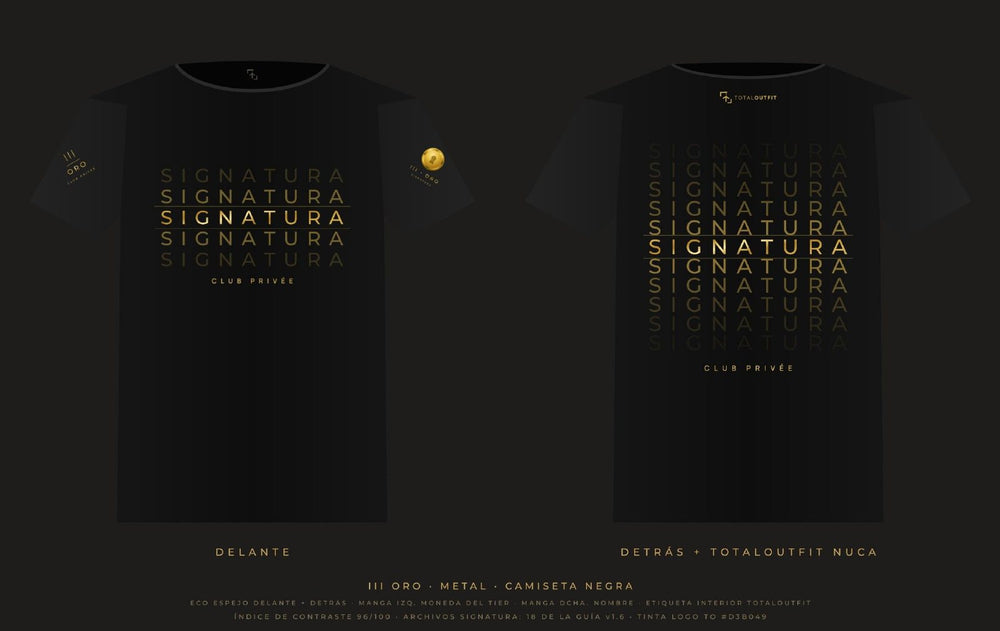 SIGNATURA III · Oro – Camiseta Eco Espejo