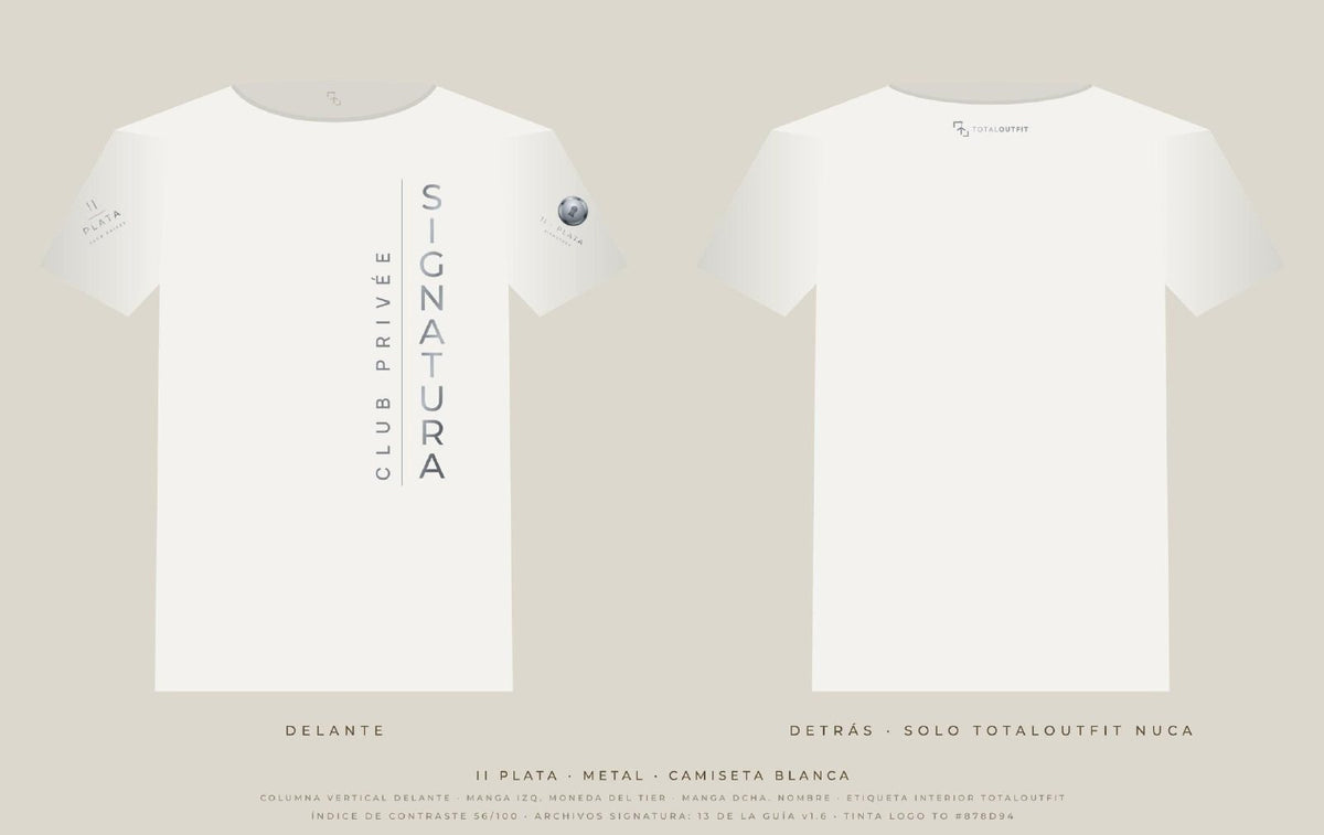 SIGNATURA II · Plata – Camiseta Columna Vertical