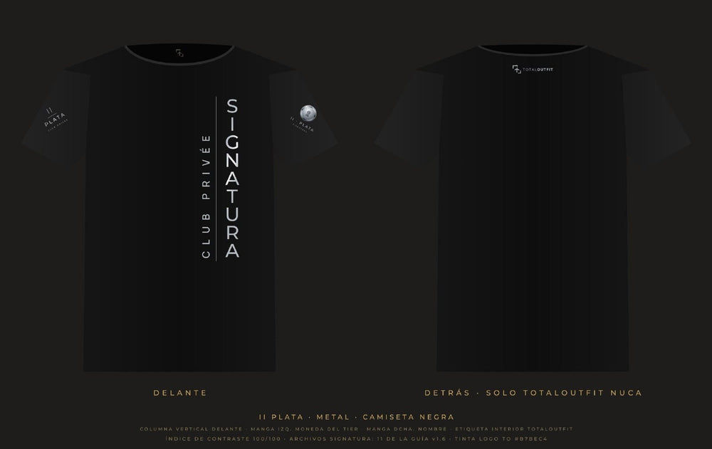 SIGNATURA II · Plata – Camiseta Columna Vertical