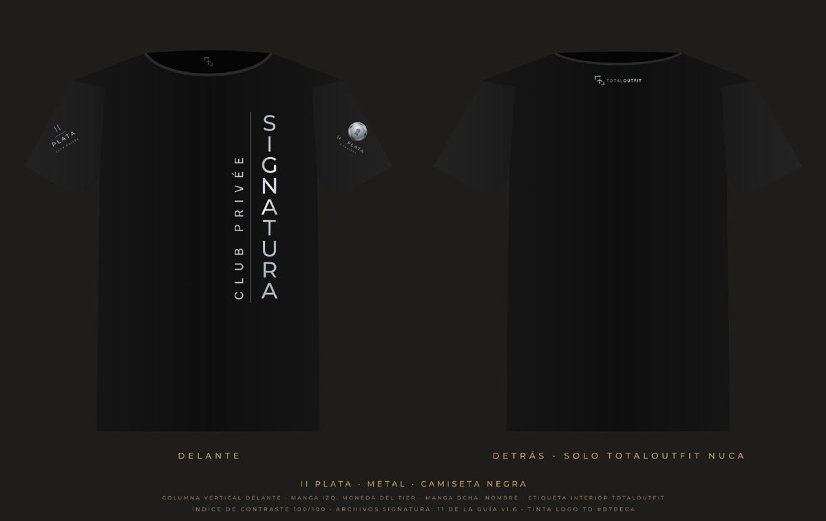 SIGNATURA II · Plata – Camiseta Columna Vertical