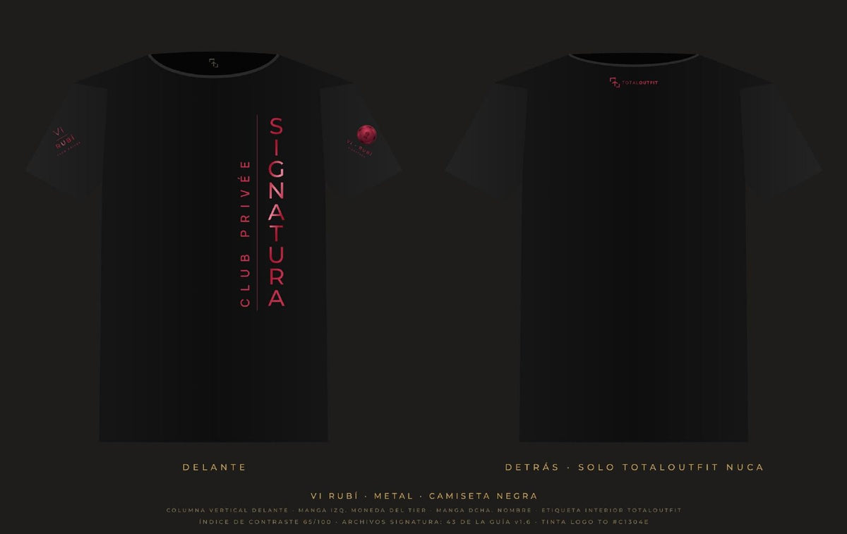 SIGNATURA VI · Rubí – Camiseta Columna Vertical
