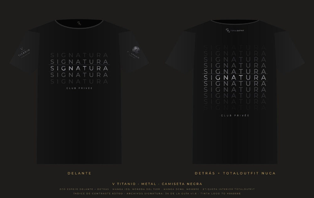 SIGNATURA V · Titanio – Camiseta Eco Espejo
