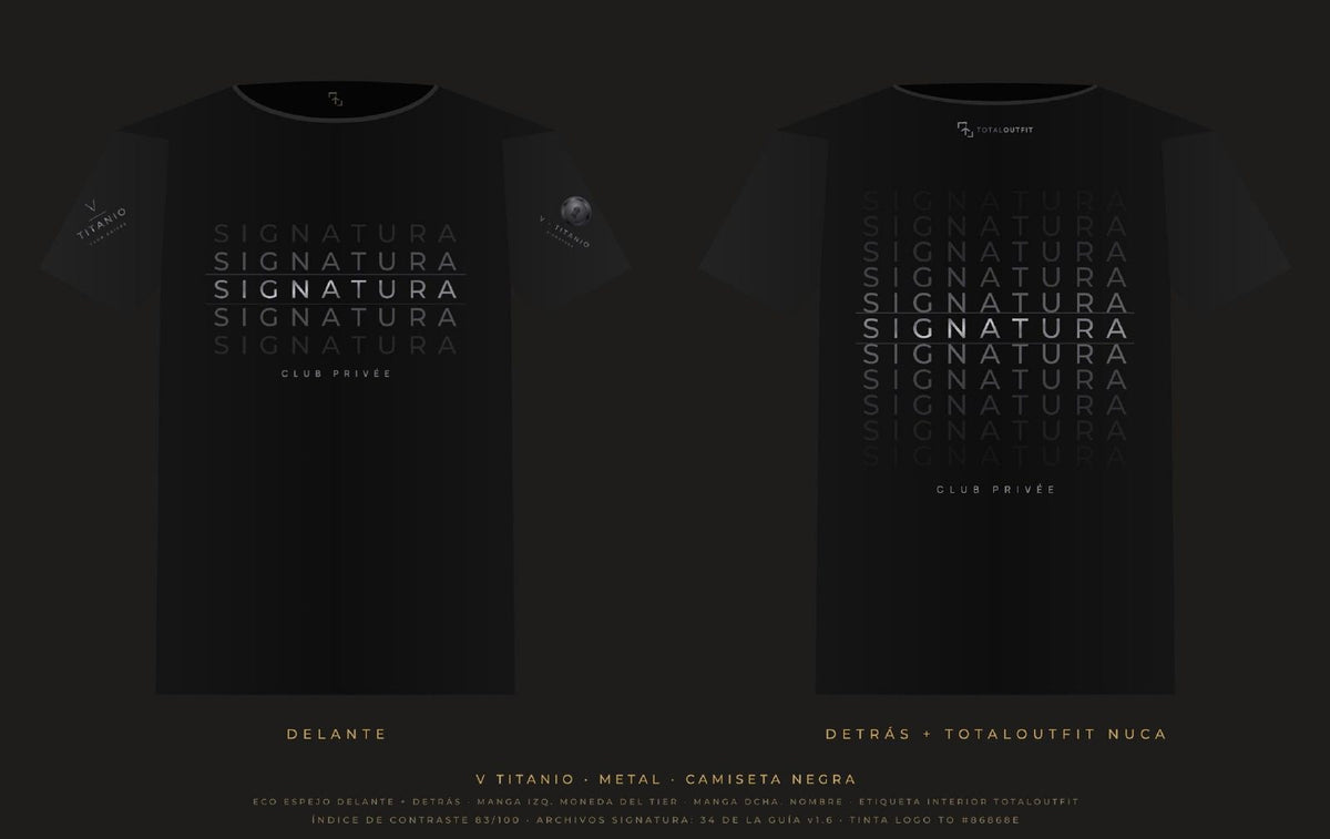 SIGNATURA V · Titanio – Camiseta Eco Espejo