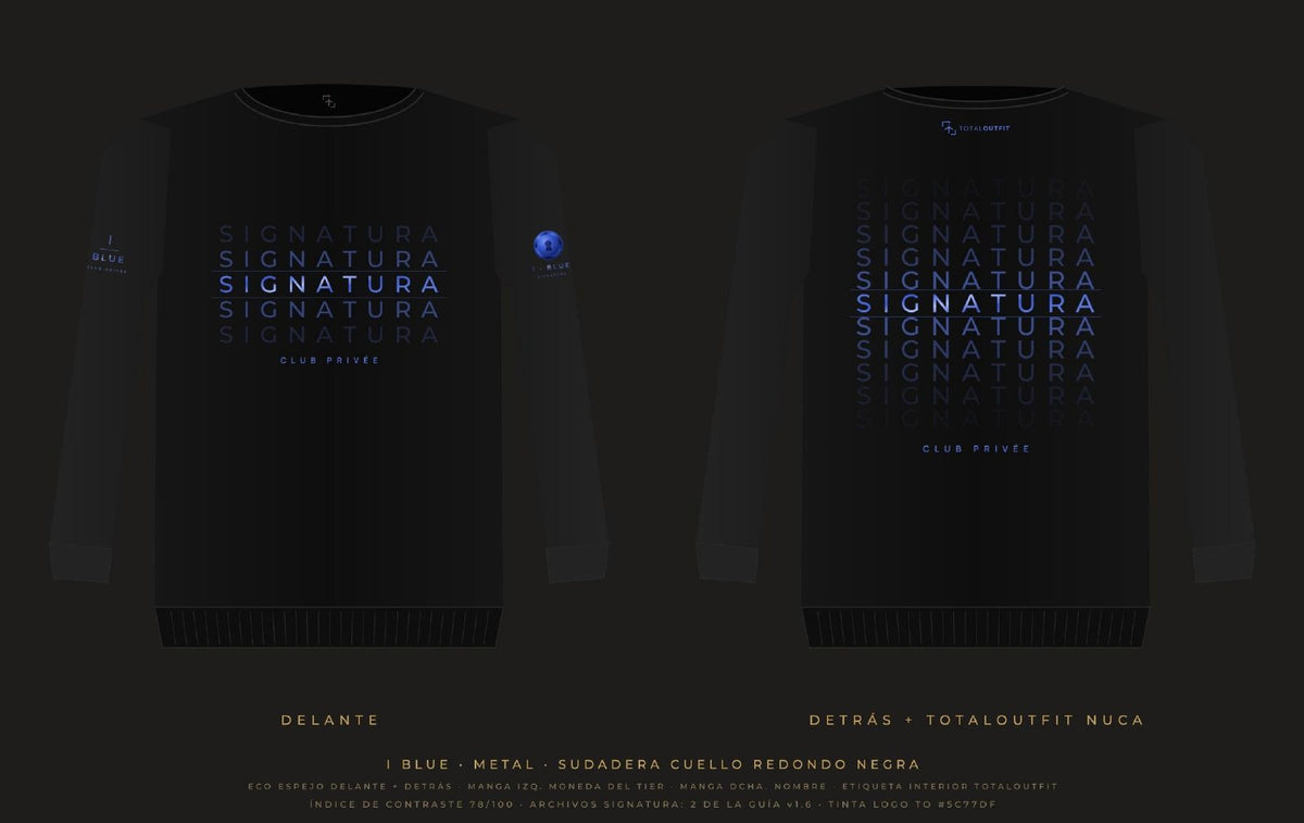 SIGNATURA I · Blue – Sudadera Eco Espejo