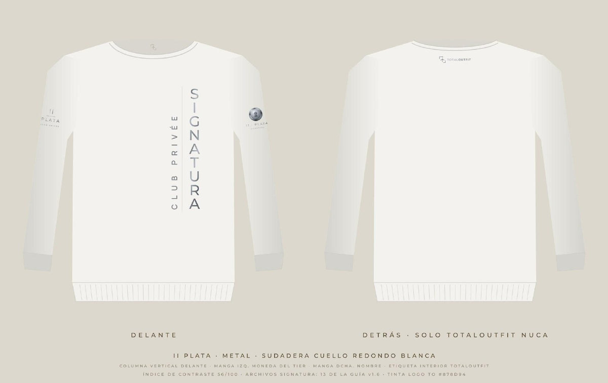 SIGNATURA II · Plata – Sudadera Columna Vertical