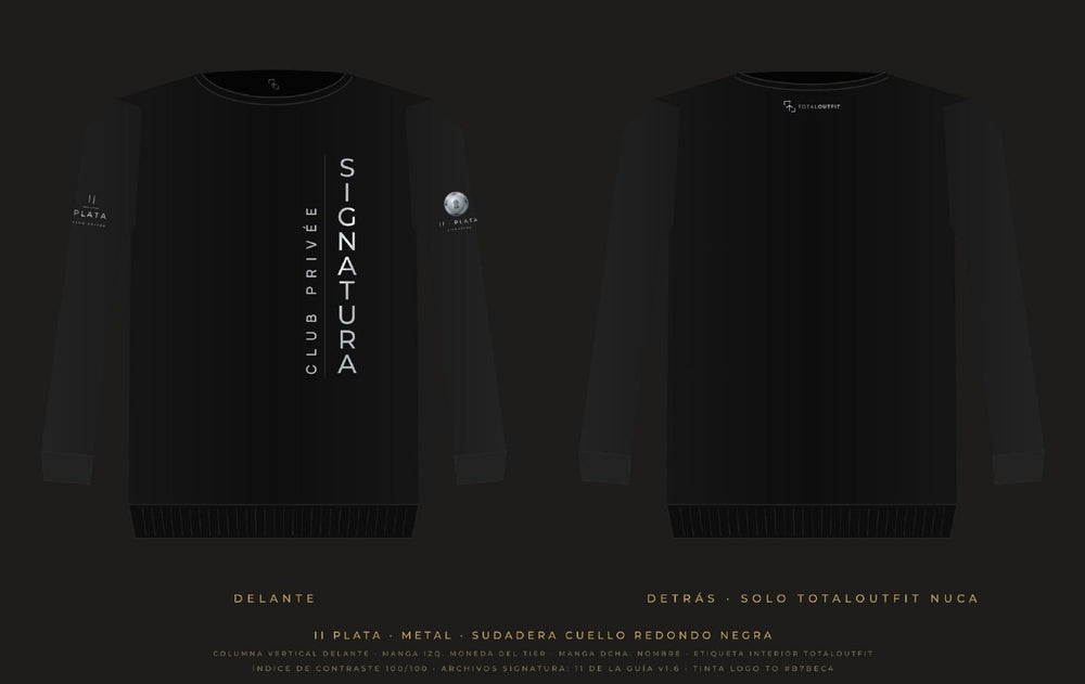 SIGNATURA II · Plata – Sudadera Columna Vertical