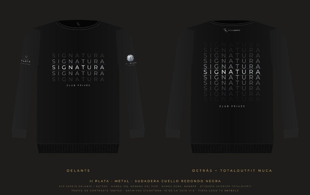 SIGNATURA II · Plata – Sudadera Eco Espejo