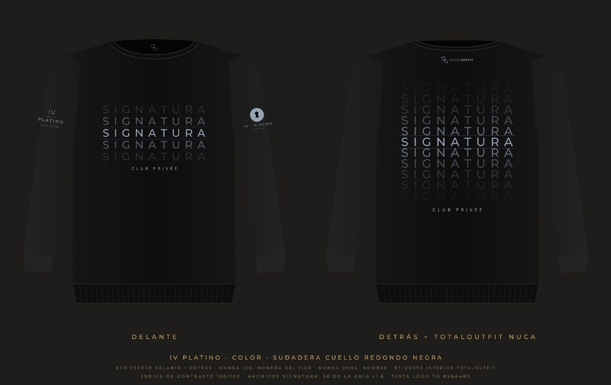SIGNATURA IV · Platino – Sudadera Eco Espejo