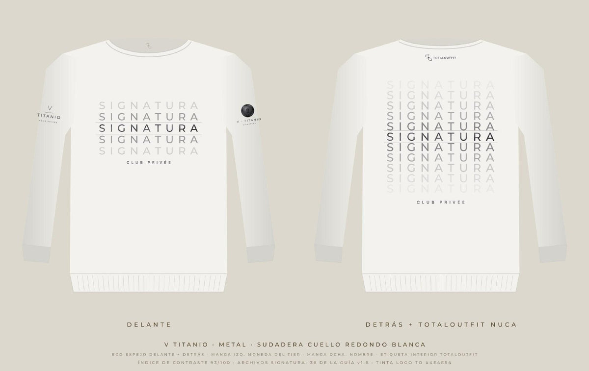 SIGNATURA V · Titanio – Sudadera Eco Espejo