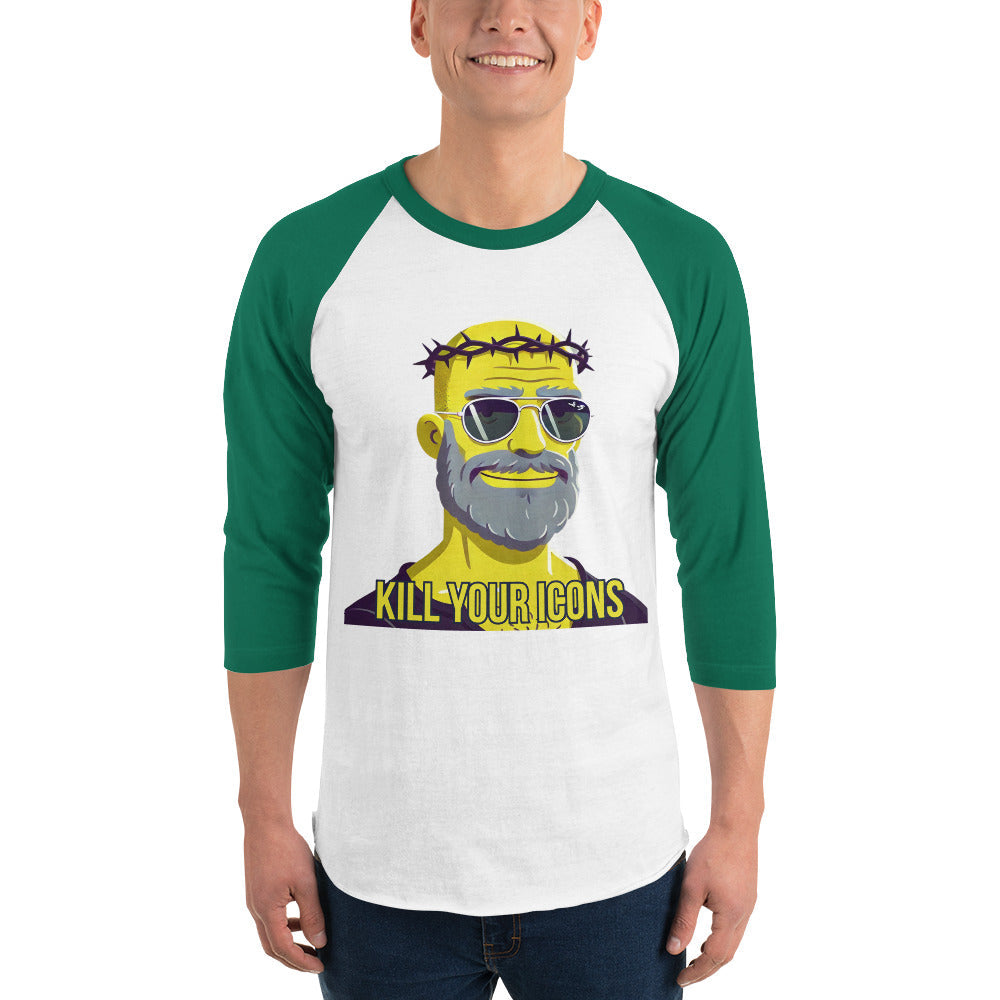 Camiseta con manga raglán tres cuartos Kill Your Icons Edition by AntiInfluenzer