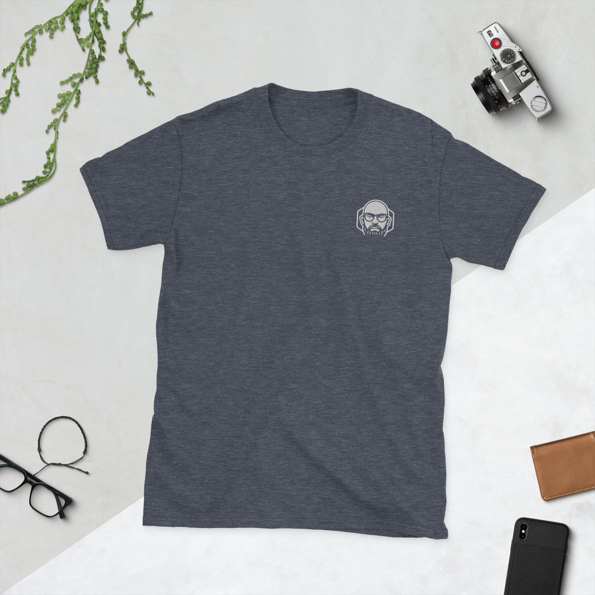 Camiseta de manga corta unisex Bordado Logo AntiInfluenzer