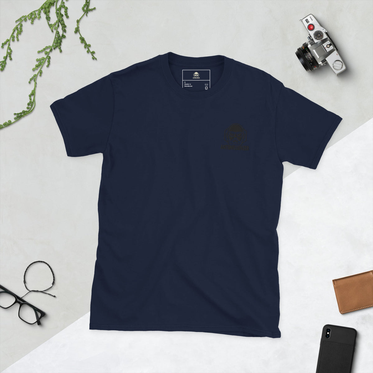 Camiseta de manga corta unisex AntiInfluenzer Negro