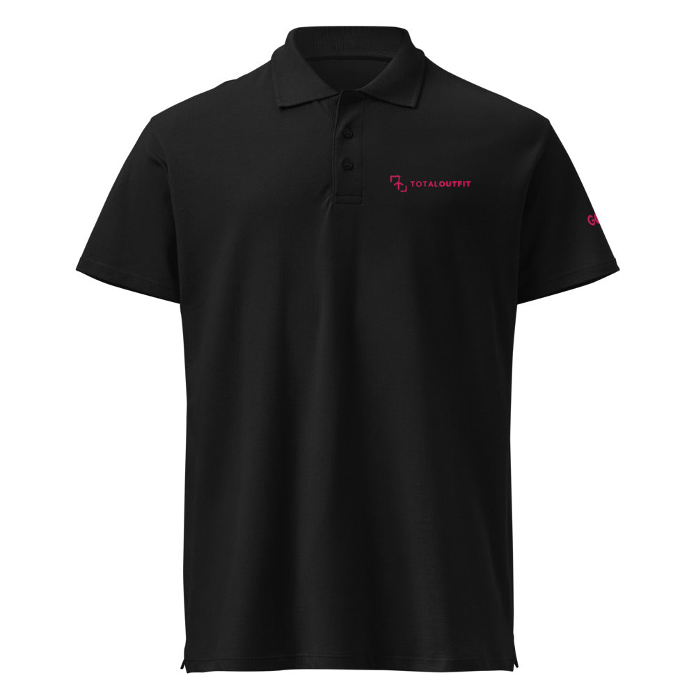 Polo Golf Club · diseño B · negra con bordado rosa