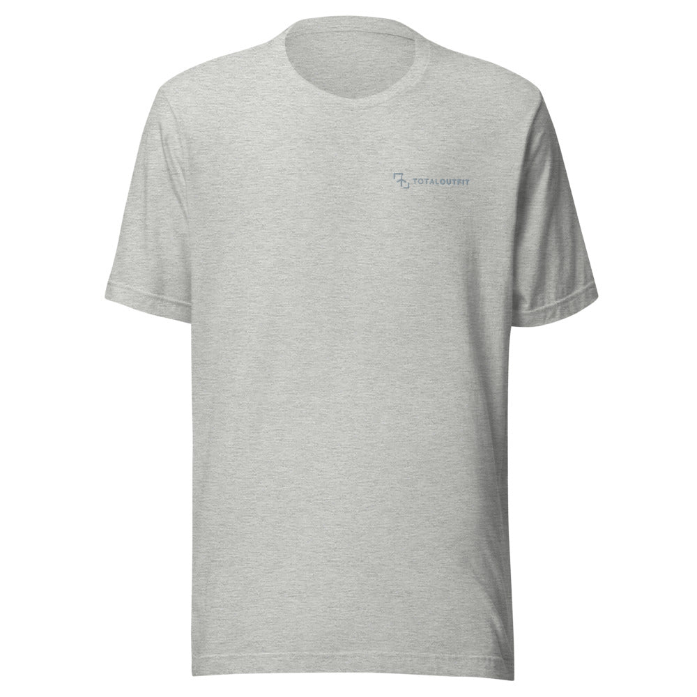 Camiseta TotalOutfit tono sobre tono · gris con logo bordado en el mismo color