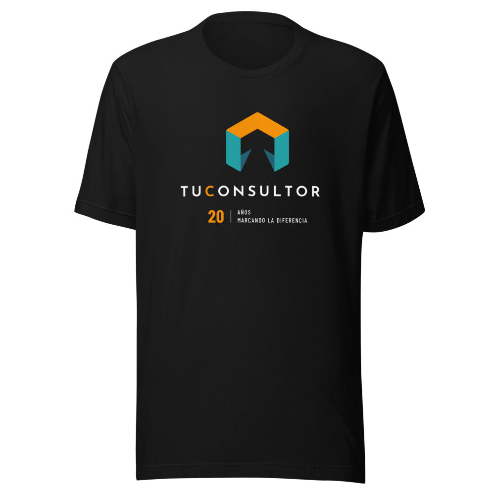 Camiseta TuConsultor 20 Aniversario Logo · negra