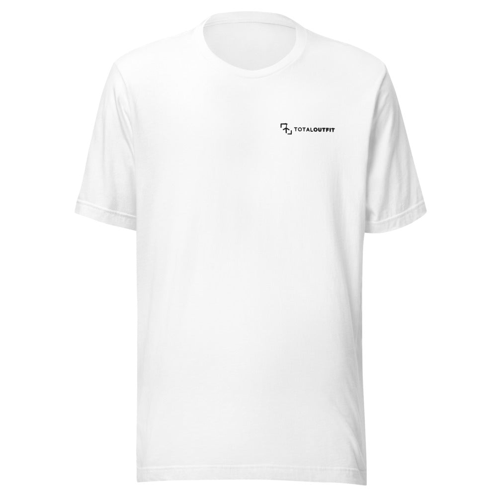 Camiseta Pádel Club · diseño B · blanca con bordado negro