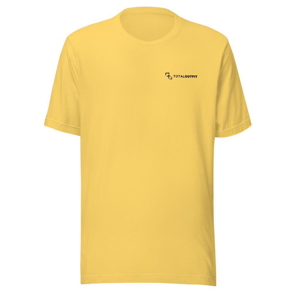 Camiseta Pádel Club · diseño B · amarilla con bordado negro
