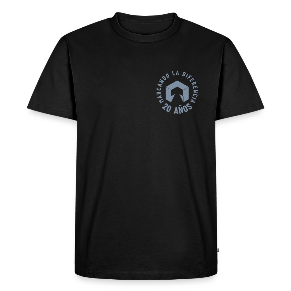 Camiseta TuConsultor 20 Años · Sello Plata Pecho Izquierdo – UNA LÍNEA DE LaPercha - black