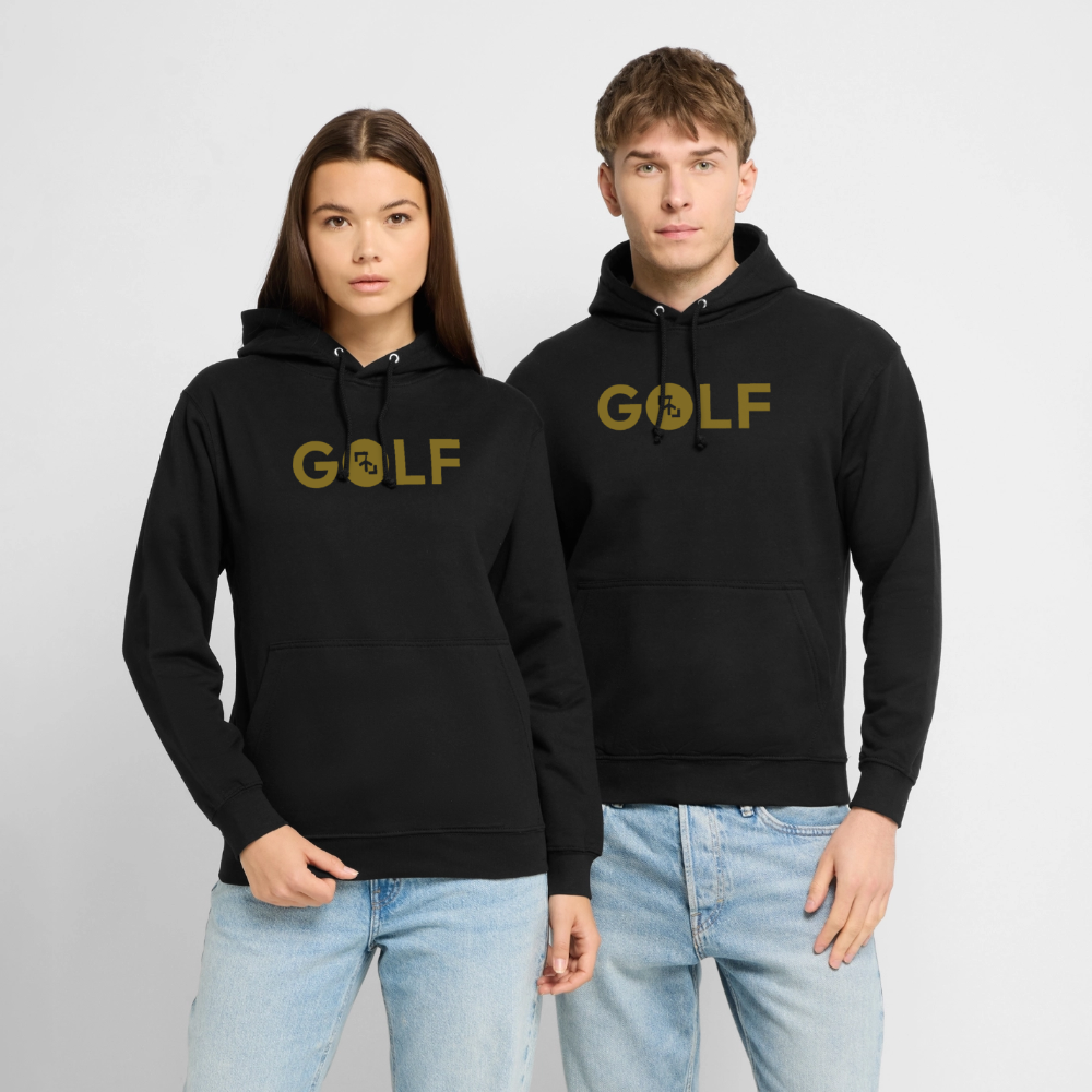 Sudadera Club Golf by LaPercha – Vinilo dorado metalizado (Negra) - black