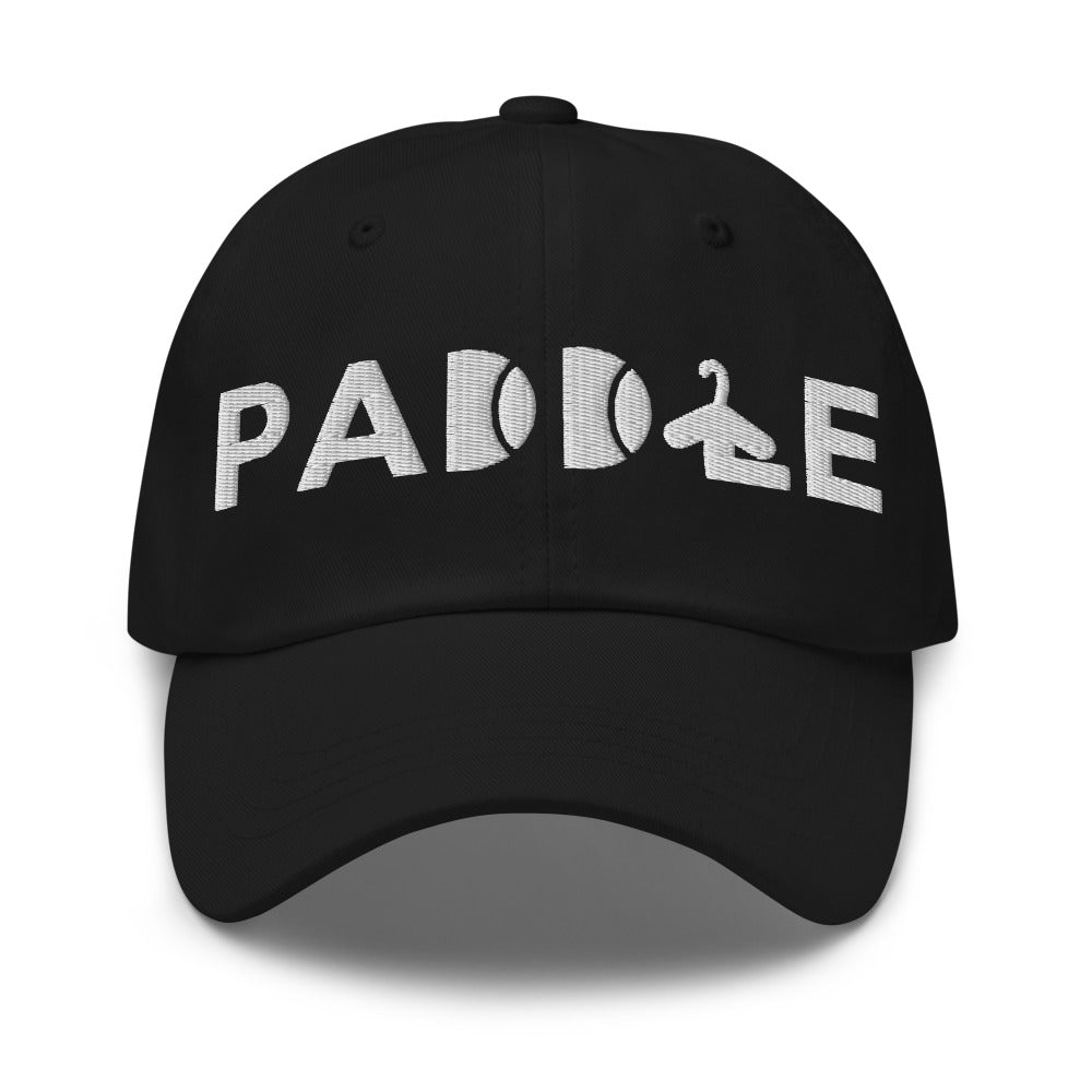 Gorra Pádel Club · diseño A · negra con bordado blanco