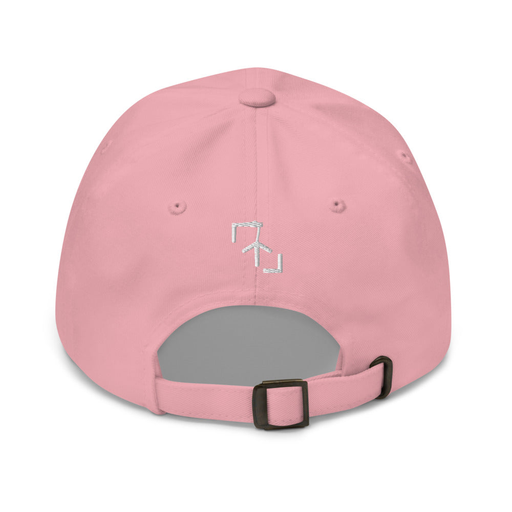 Gorra Golf Club · diseño A · rosa con bordado blanco · detrás