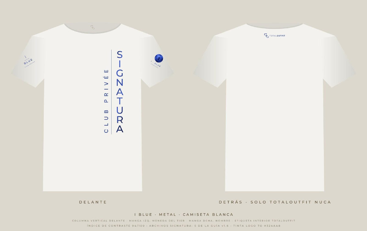 SIGNATURA I · Blue – Camiseta Columna Vertical