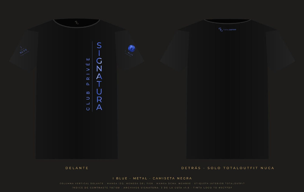 SIGNATURA I · Blue – Camiseta Columna Vertical