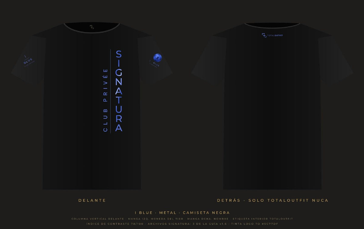 SIGNATURA I · Blue – Camiseta Columna Vertical