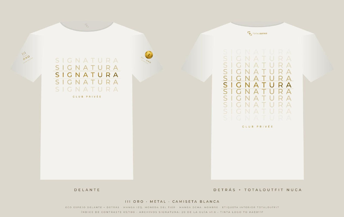 SIGNATURA III · Oro – Camiseta Eco Espejo