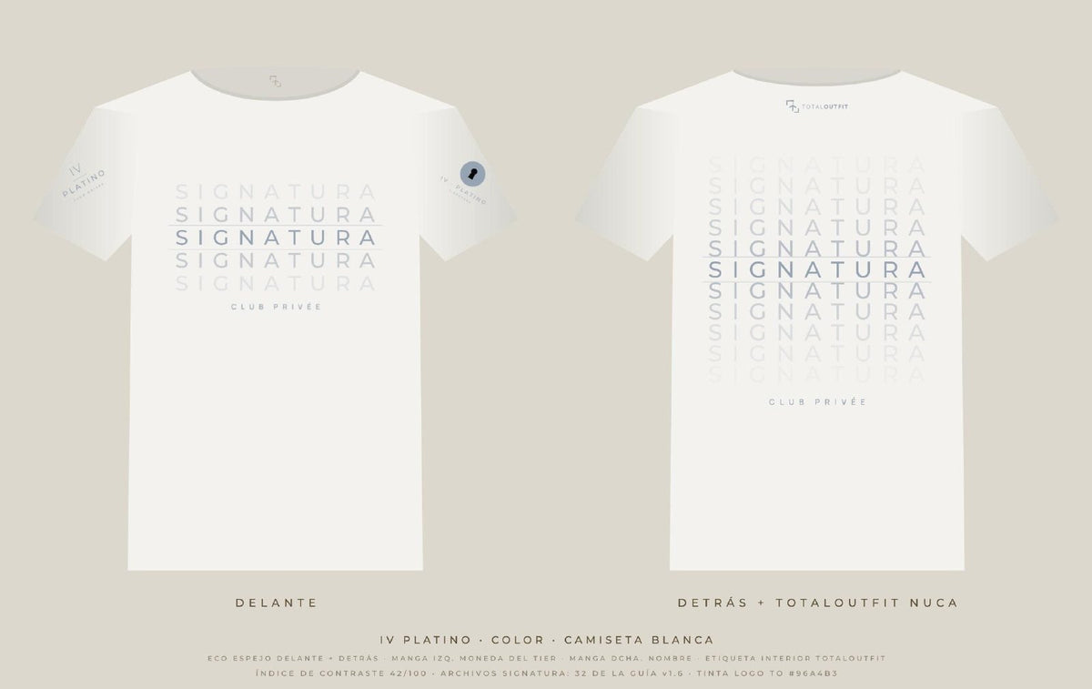 SIGNATURA IV · Platino – Camiseta Eco Espejo