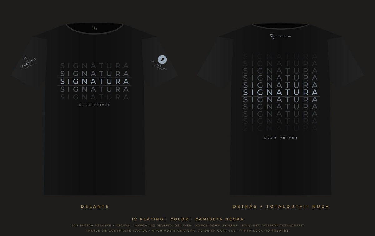 SIGNATURA IV · Platino – Camiseta Eco Espejo
