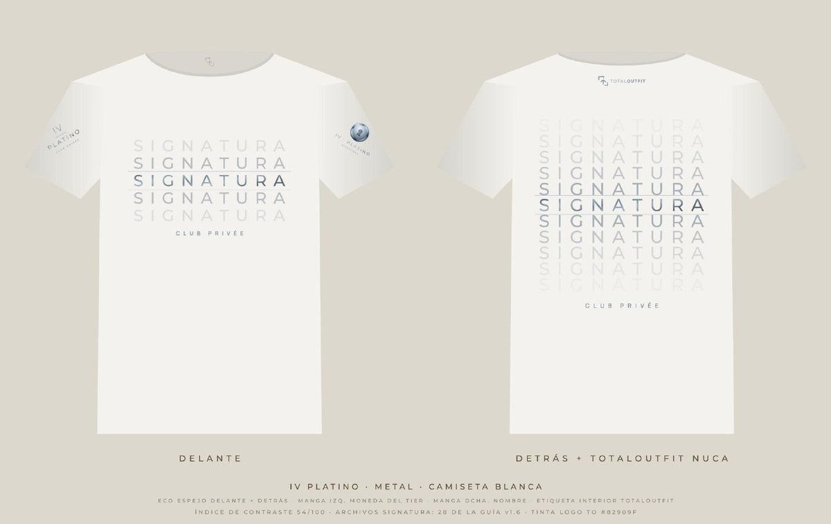 SIGNATURA IV · Platino – Camiseta Eco Espejo
