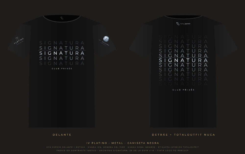 SIGNATURA IV · Platino – Camiseta Eco Espejo