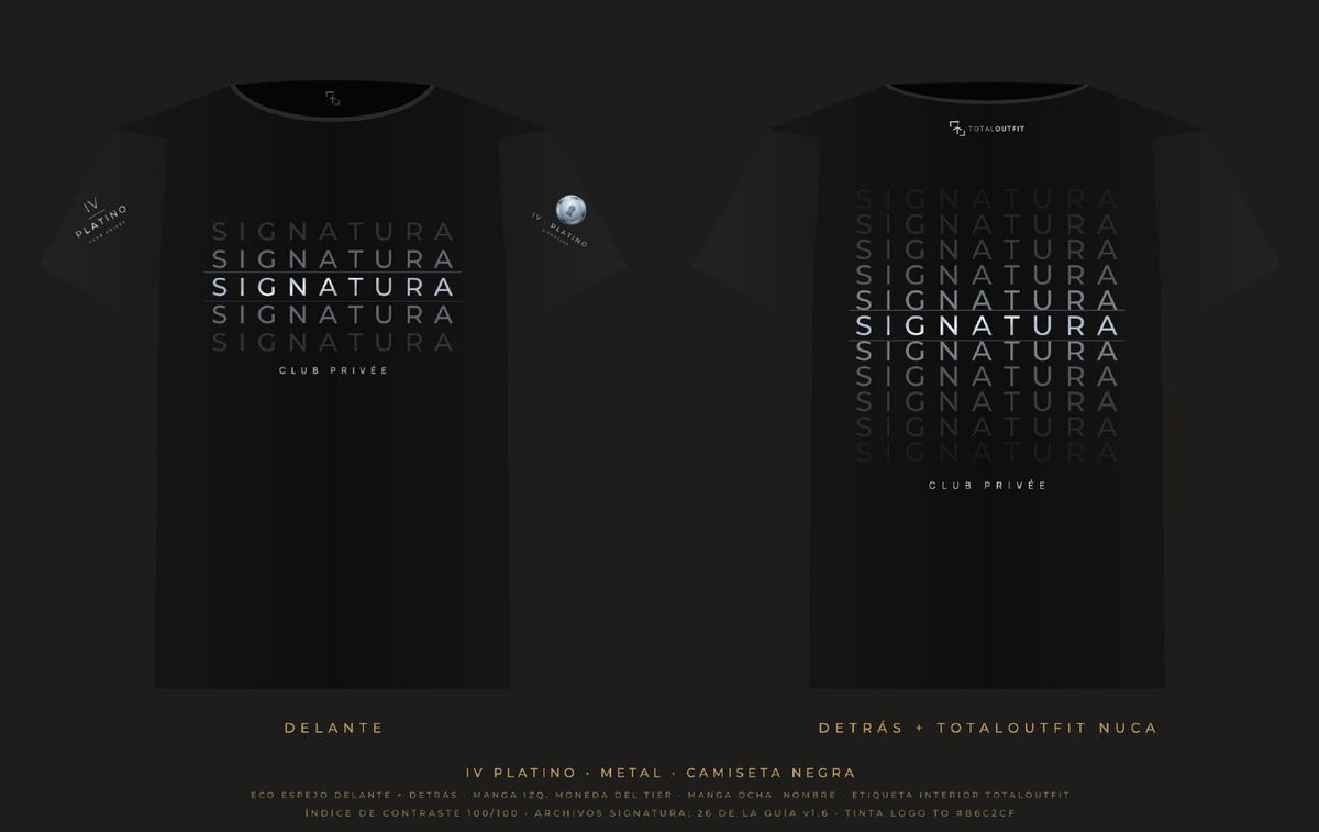 SIGNATURA IV · Platino – Camiseta Eco Espejo