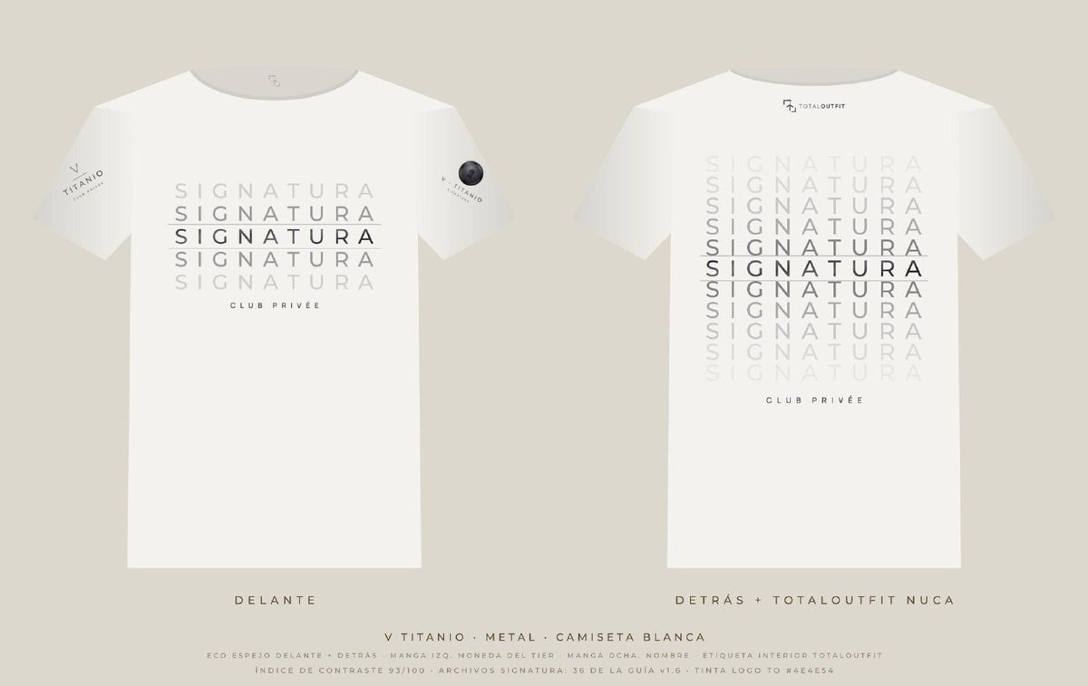 SIGNATURA V · Titanio – Camiseta Eco Espejo