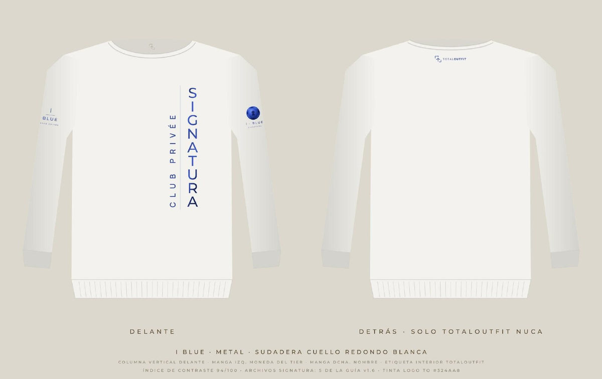 SIGNATURA I · Blue – Sudadera Columna Vertical