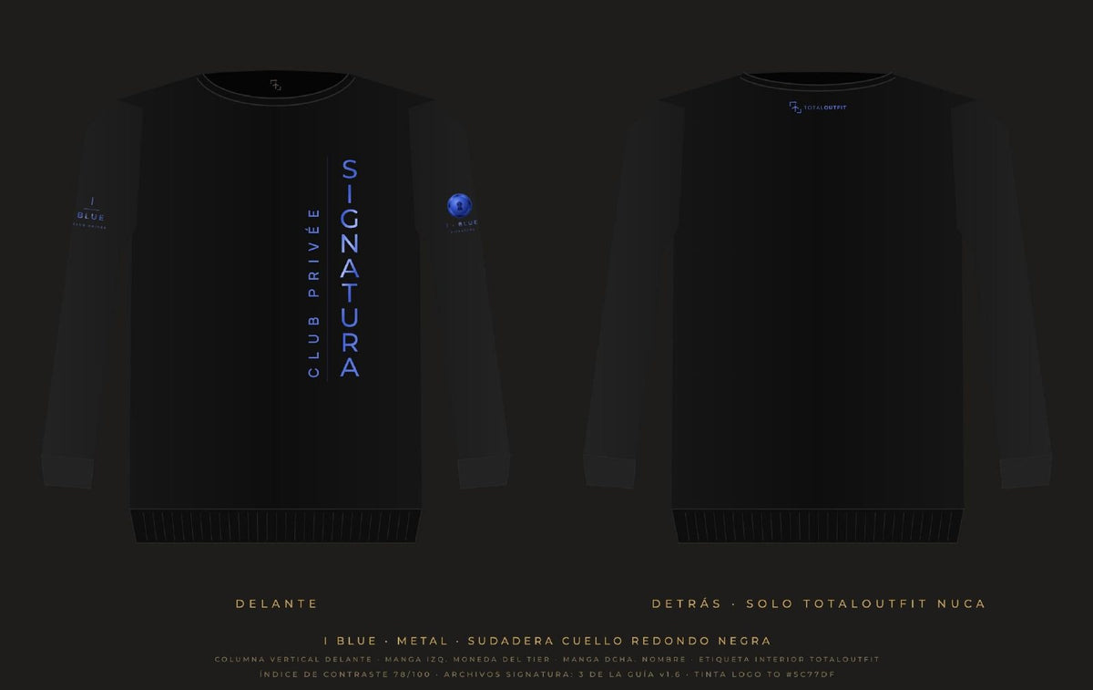 SIGNATURA I · Blue – Sudadera Columna Vertical