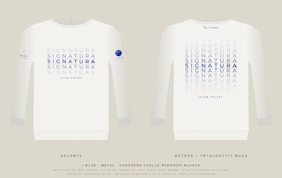 SIGNATURA I · Blue – Sudadera Eco Espejo