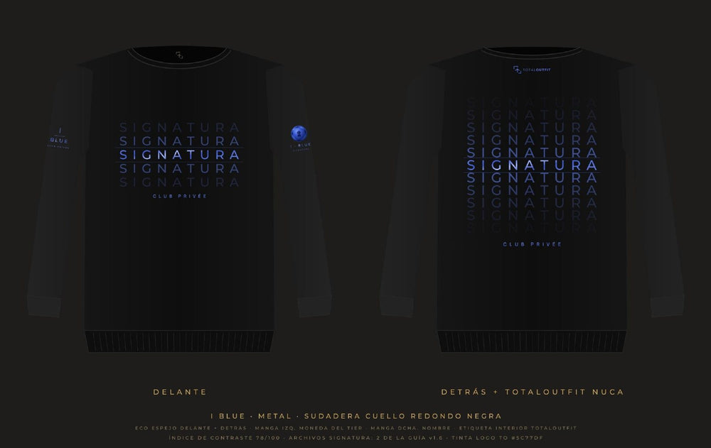 SIGNATURA I · Blue – Sudadera Eco Espejo