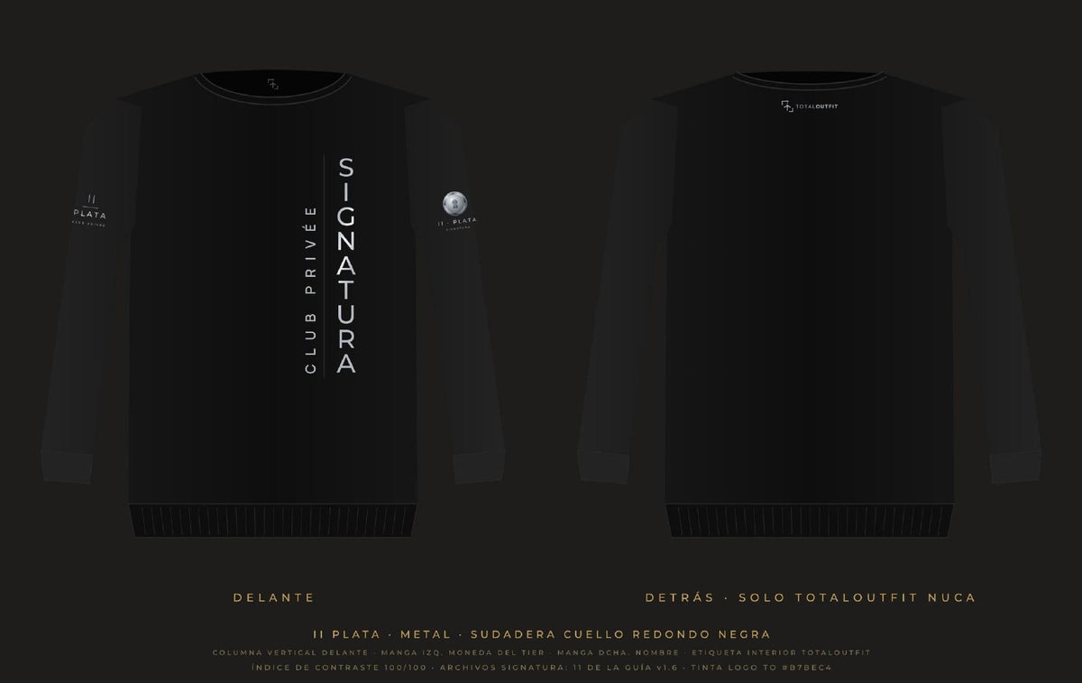 SIGNATURA II · Plata – Sudadera Columna Vertical